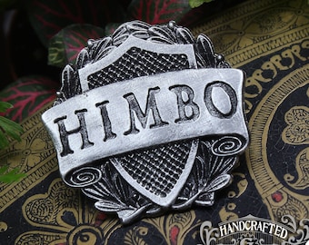 Himbo Class Badge - RPG Character Class Pin - Handcrafted Pewter Accessories by Doctor Gus - LARP Roleplaying Enamel Pin Badge Rennie