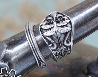 Dragonfly Ring - Adjustable - Wrap Style - Handcrafted by Doctor Gus - Beautiful Antique Inspired Ring