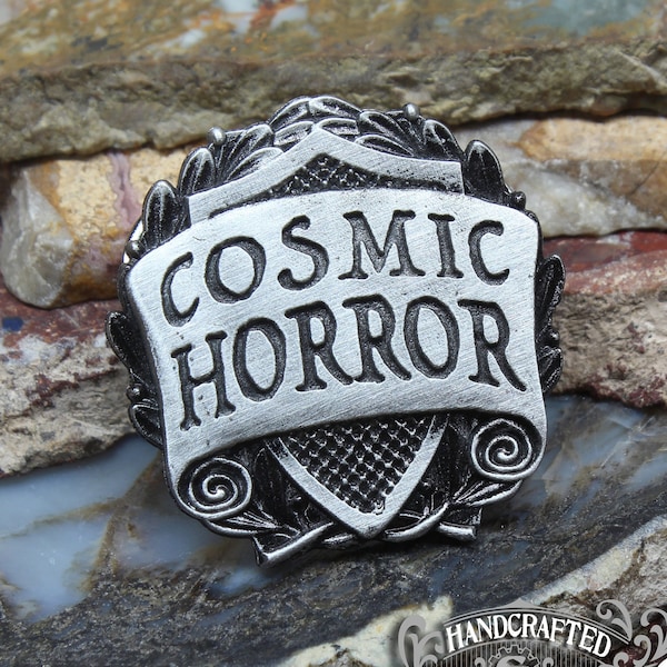 Cosmic Horror Badge --- Handcrafted Pewter Accessories by Doctor Gus --- RPG LARP Character Cosplay --- Renaissance Festival Swag