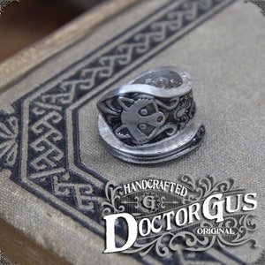 Raccoon Ring Adjustable Wrap Style Handcrafted by Doctor Gus Beautiful Antique Inspired Ring image 3