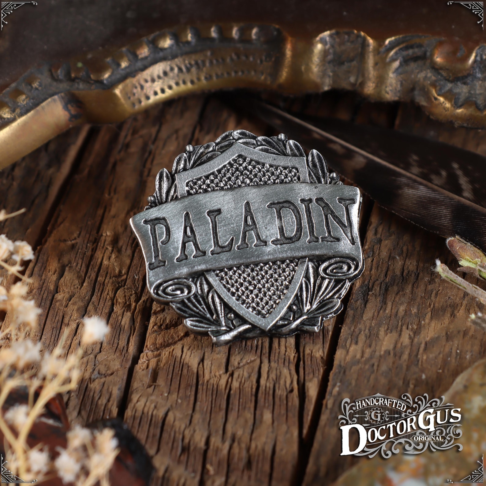 Paladin Class Badge - RPG Character Class Pin - Handcrafted Pewter ...