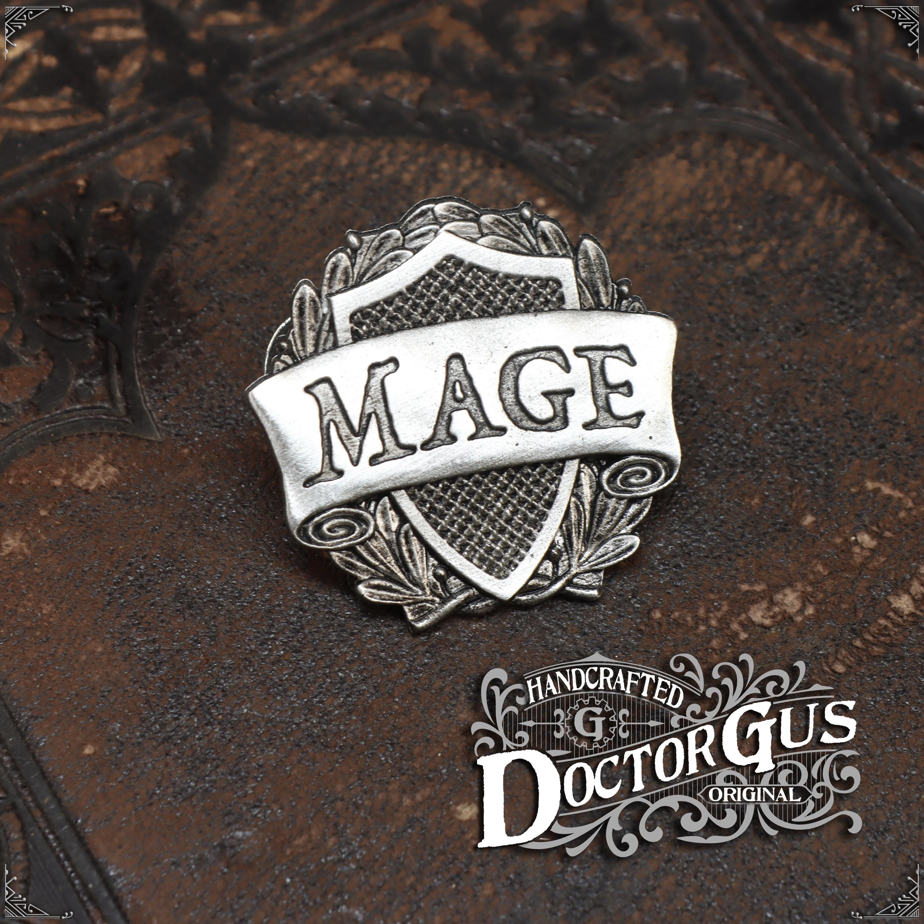 Mage Class Badge - RPG Character Class Pin - Handcrafted Pewter ...