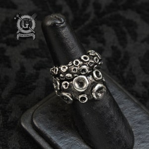 Monstrous Tentacle Ring Handmade from Pewter Octopus Tentacle Ring Squid Tentacle Ring Adjustable Steampunk Cephalopod Doctorgus image 2