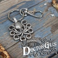 Octopus Keychain - Handmade Artisan Pewter - Octopus Squid Tentacle Zipper Pull - Cthulhu Inspired Steampunk Cephalopod Swag by Doctorgus