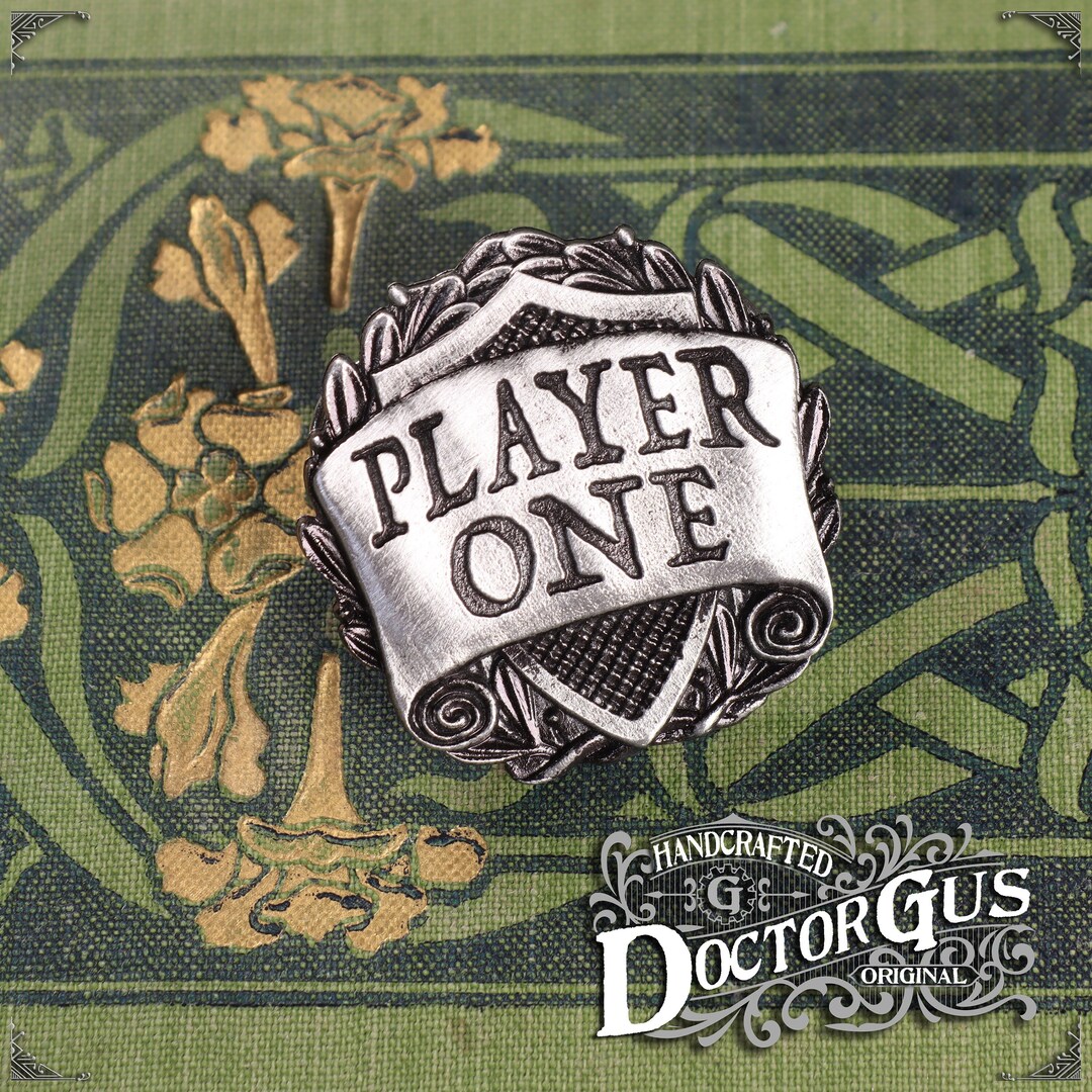 Player One Badge - RPG Character Class Pin - Handcrafted Pewter ...