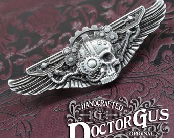 Machine God Pilot Wings - 3 Inch - Biomechanical Steampunk Pilot Wings - Doctor Gus Handcrafted Cosplay Accessories