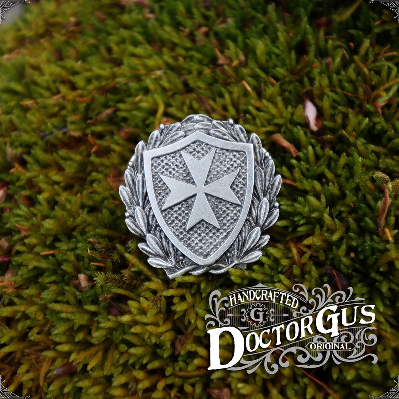 Maltese Cross Heraldic Badge Heraldry Cosplay Pin Etsy