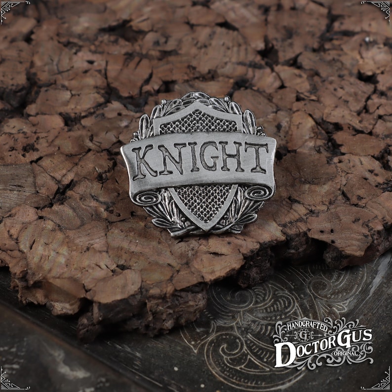 Knight Class Badge - RPG Character Class Pin - Handcrafted Pewter ...