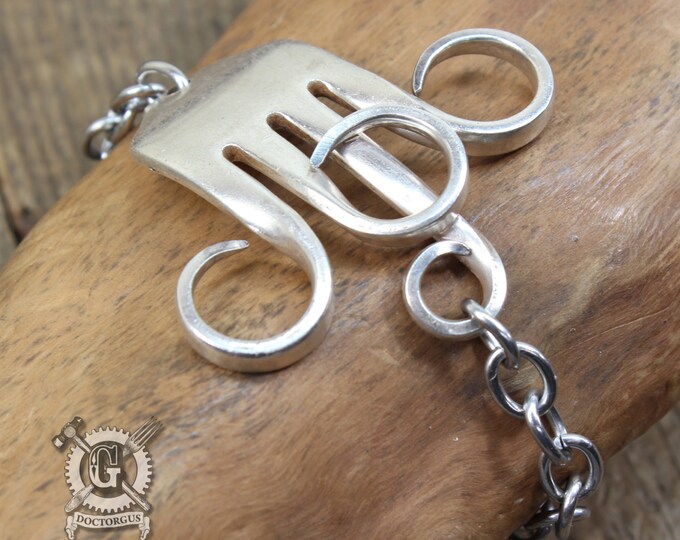 Antique Fork Bracelet Adjustable Handmade by Doctor Gus Etsy