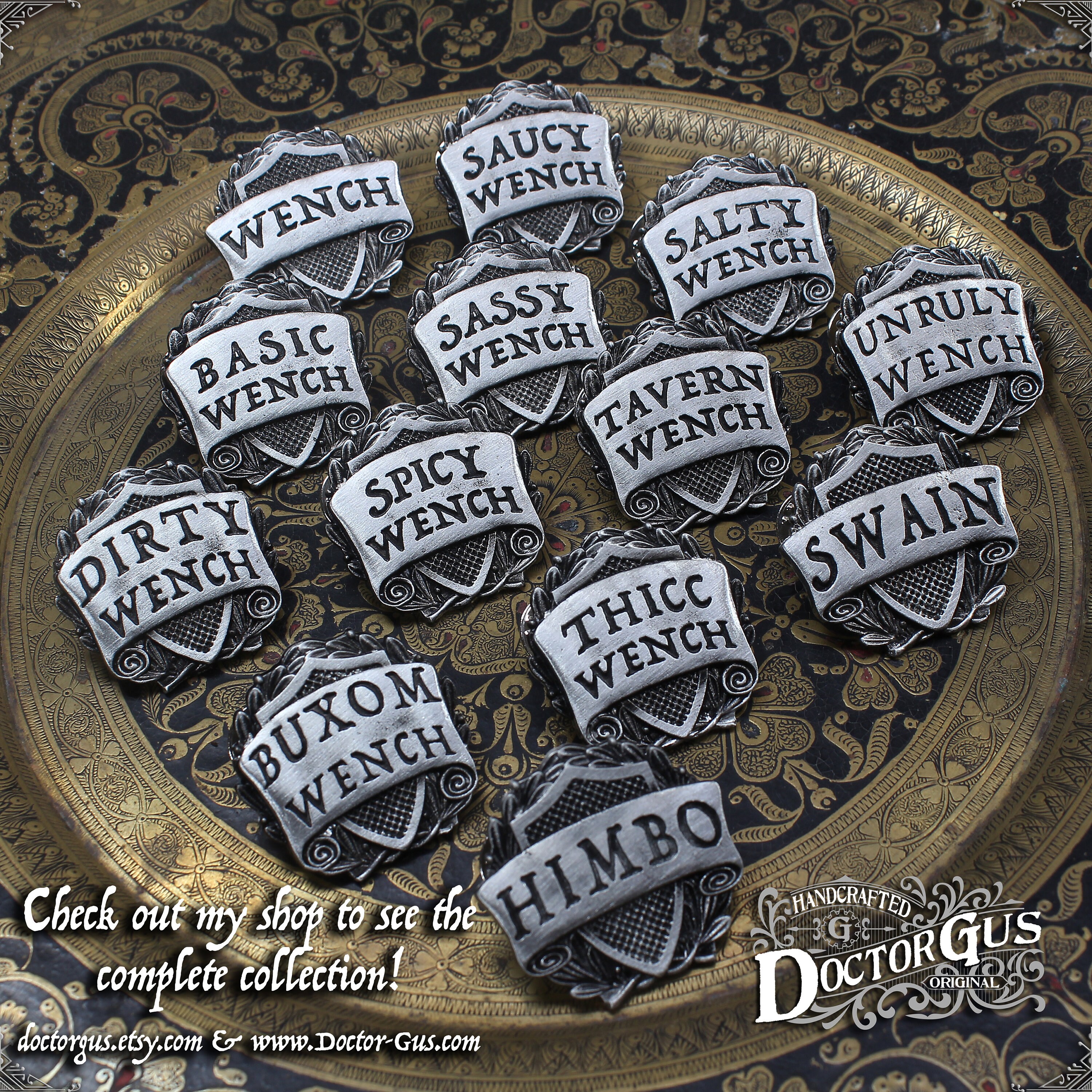 Swain Class Badge - RPG Character Class Pin - Handcrafted Pewter ...