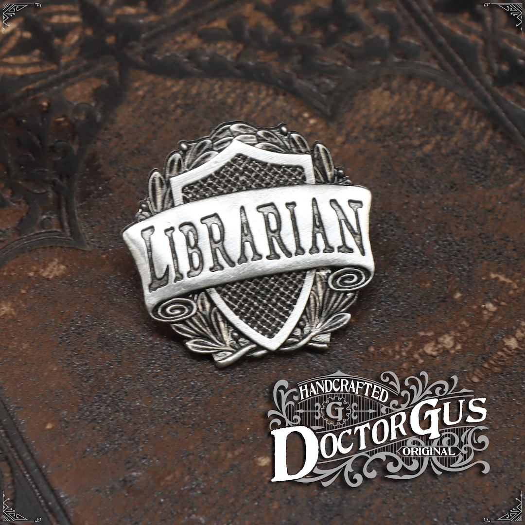 Rpg Class Pin Collection Librarian Class Badge - RPG Character Class Pin - Handcrafted Pewter ...