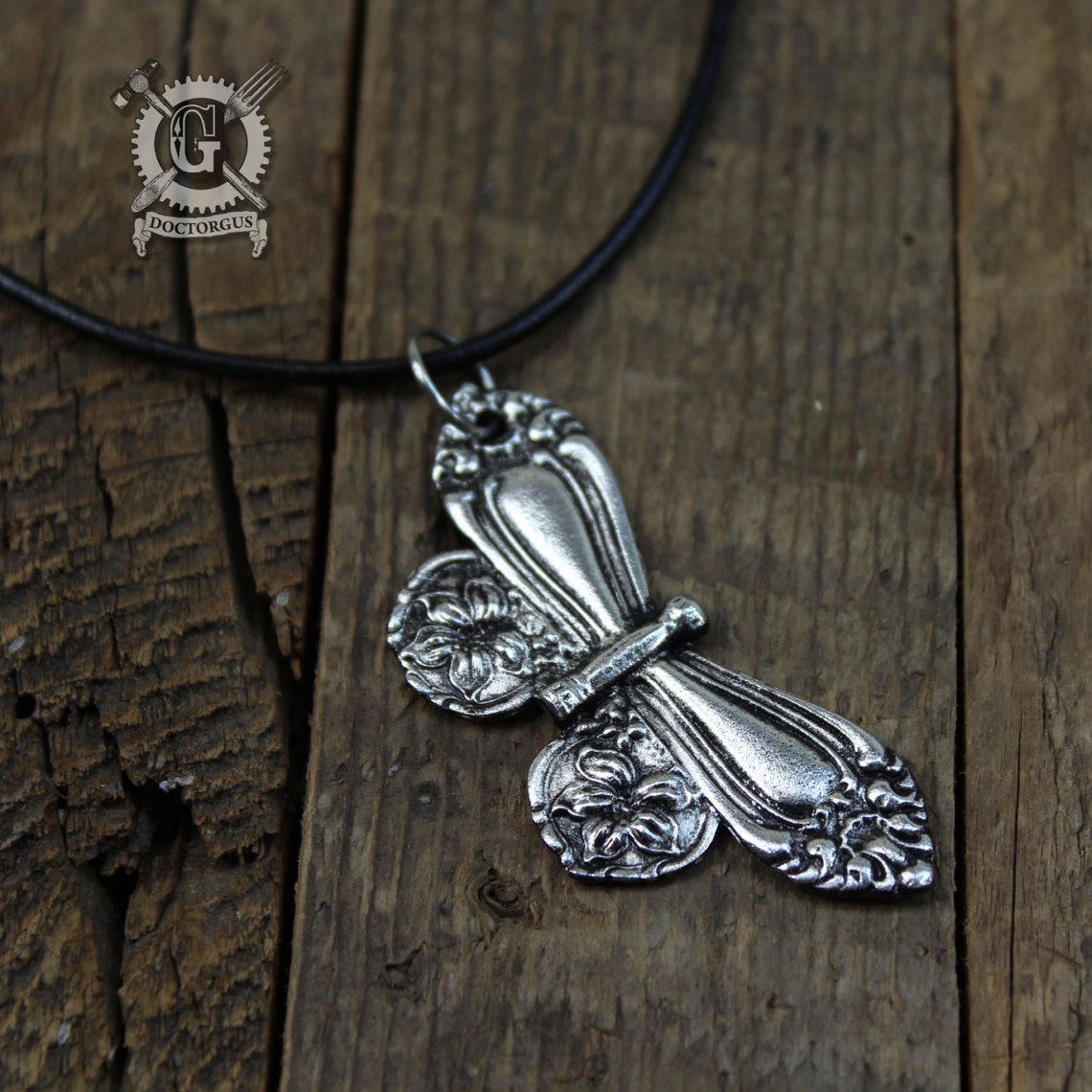 Spoon Butterfly Pendant Inspired by Antique Victorian Etsy