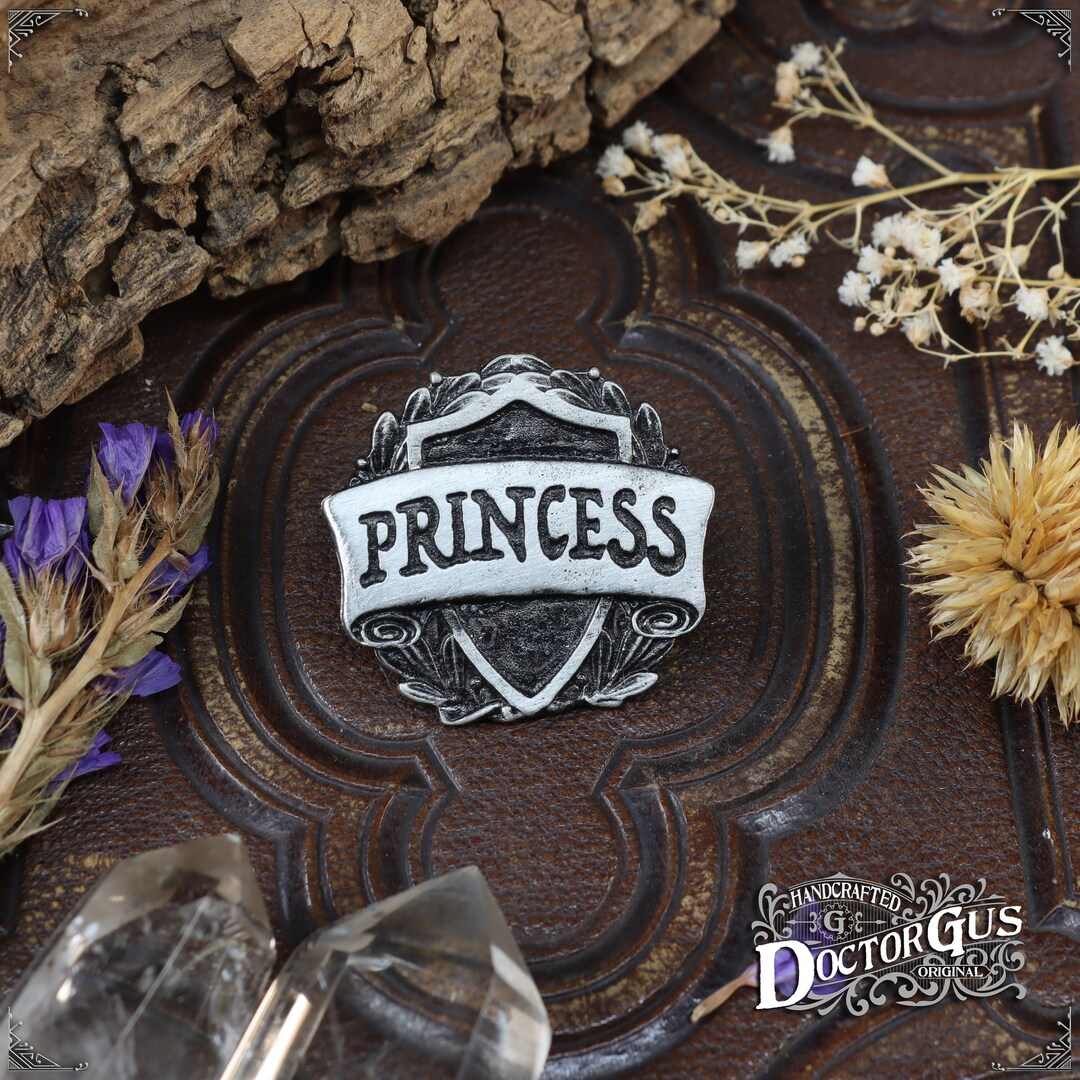 Princess Badge RPG Character Class Pin Handcrafted Pewter Accessories ...