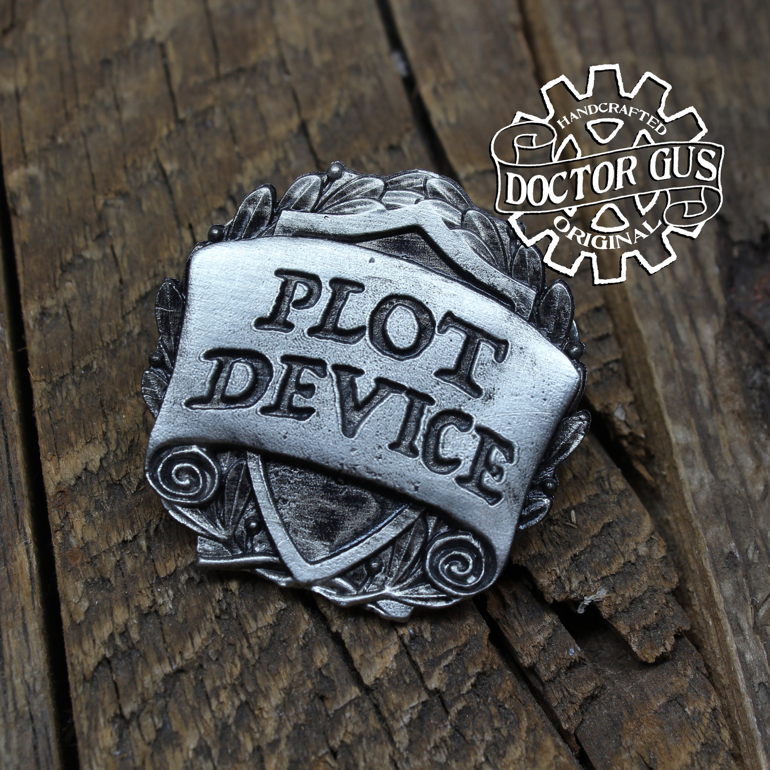 Plot Device Badge - RPG Character Class Pin - Handcrafted Pewter ...
