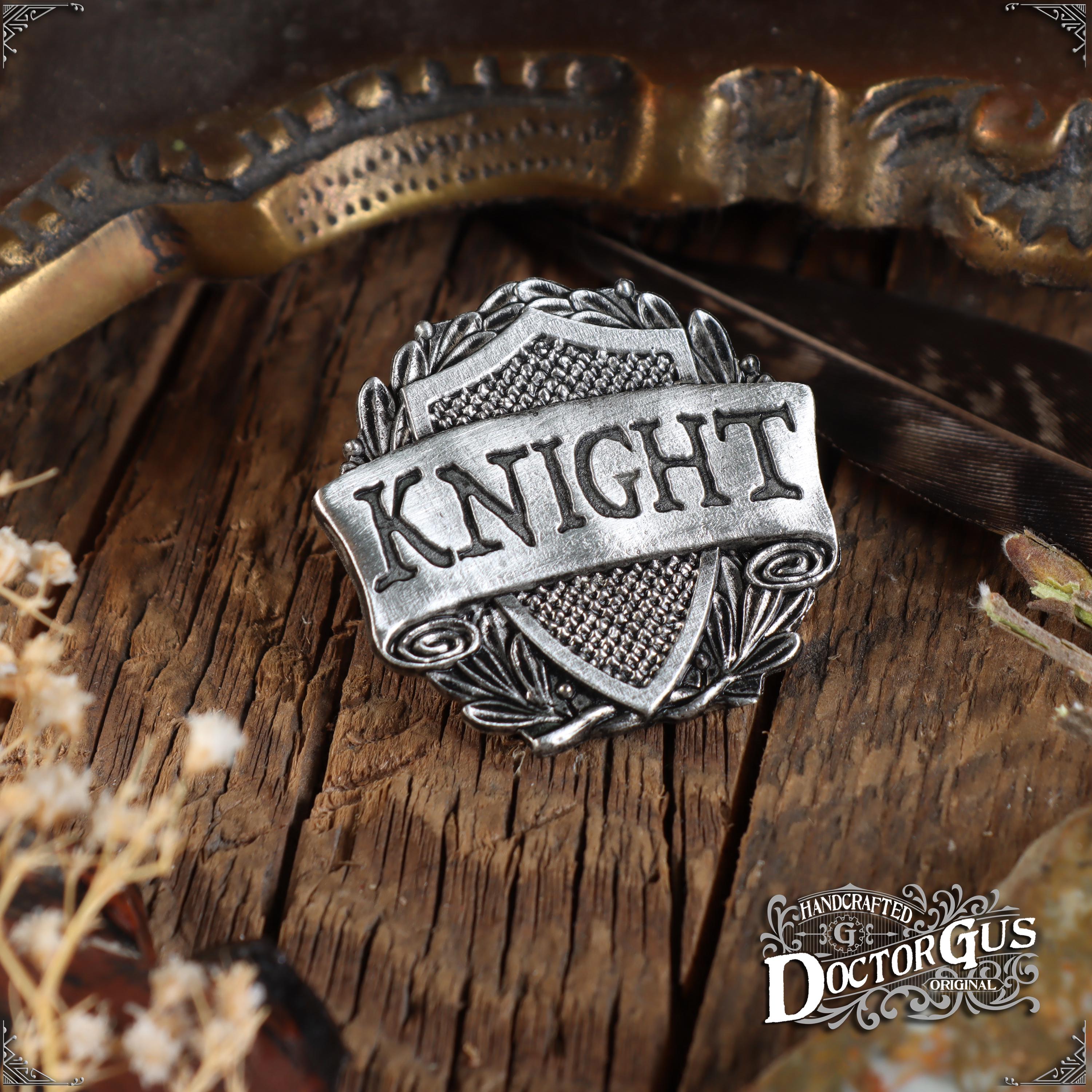Knight Class Badge - RPG Character Class Pin - Handcrafted Pewter ...