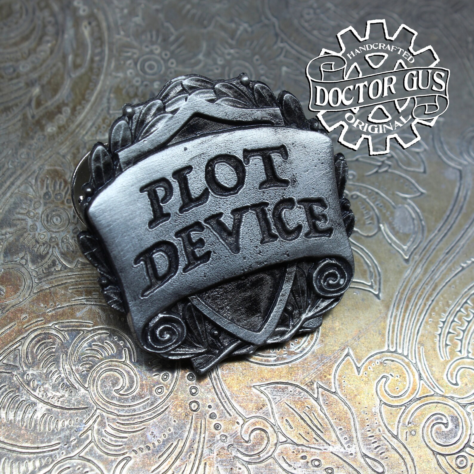 Plot Device Badge - RPG Character Class Pin - Handcrafted Pewter ...