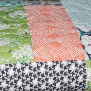 Modern Patchwork Lap Quilt Sofa Quilt Throw Quilt Art Gallery Winged ...