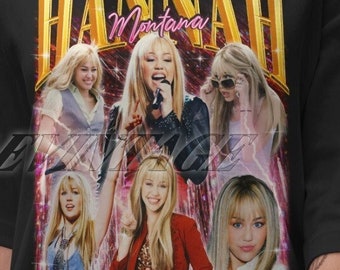 Camiseta vintage da Hannah Montana, camiseta em homenagem à Hannah Montana, camisetas de fã da Hannah Montana, camiseta retrô da Hannah Montana, produtos para presente da Hannah Montana