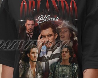 Orlando Bloom Vintage Unisex Shirt, Vintage Orlando Bloom Tshirt Gift For Him And Her, Orlando Bloom 90's Shirt, Orlando Bloom Retro Shirt