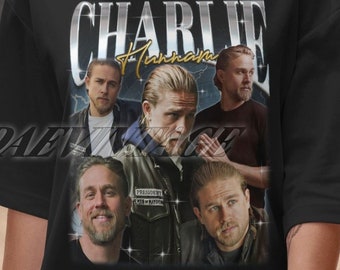 Limited Charlie Hunnam Tshirt, Charlie Hunnam Fan Tees, Charlie Hunnam Retro 90s Shirt, Charlie Hunnam Homage Tshirt, Charlie Hunnam