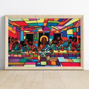 The Last Supper Print: Christian Oil Painting Effect (Digital Download)