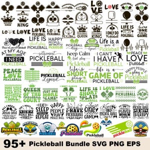 95+ Pickleball SVG Bundle, Pickleball SVG, Pickleball Mom SVG, Pickleball Court Svg, Pickleball Paddles, Pickleball shirt, Digital Download
