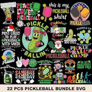 22+ Pickleball SVG Bundle, Pickleball SVG, Pickleball Mom SVG, Pickleball Court Svg, Pickleball Paddles, Pickleball shirt, Digital Download