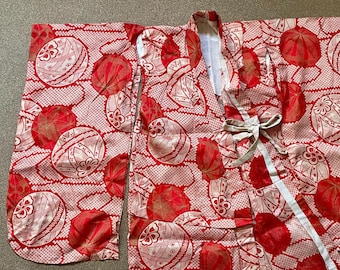 Vintage Japanese Silk Kimono | Temari Ball Pattern, Children's 20-40s