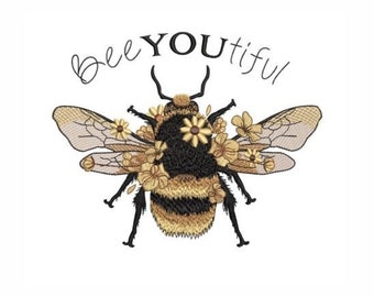 Beeyoutiful Bee Embroidery design