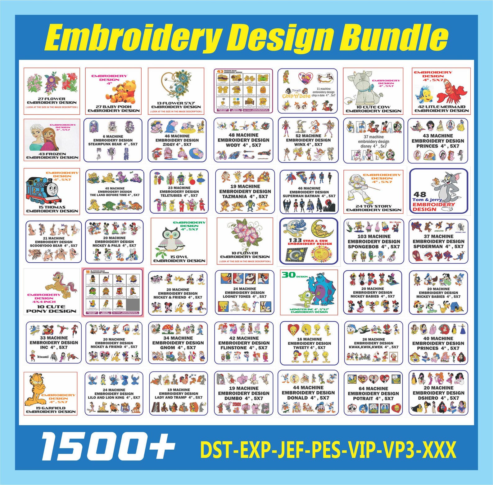 Embroidery Machine Files | Bundle | Pack | Instant Download - Etsy