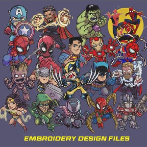Embroidery design bundle |  pack | superhero | instant download
