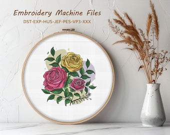 Beautiful Flowers Embroidery Design | machine files | instant download - 17