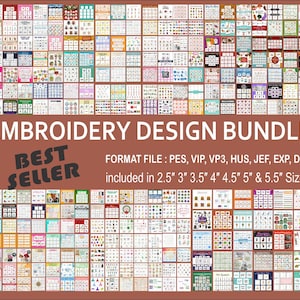 Embroidery design bundle , pack  | instant download