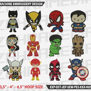 superhero kid embroidery machine files
