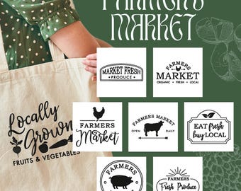 Farmer’s Market Stitched Embroidery Designs bundle | pack | instant download