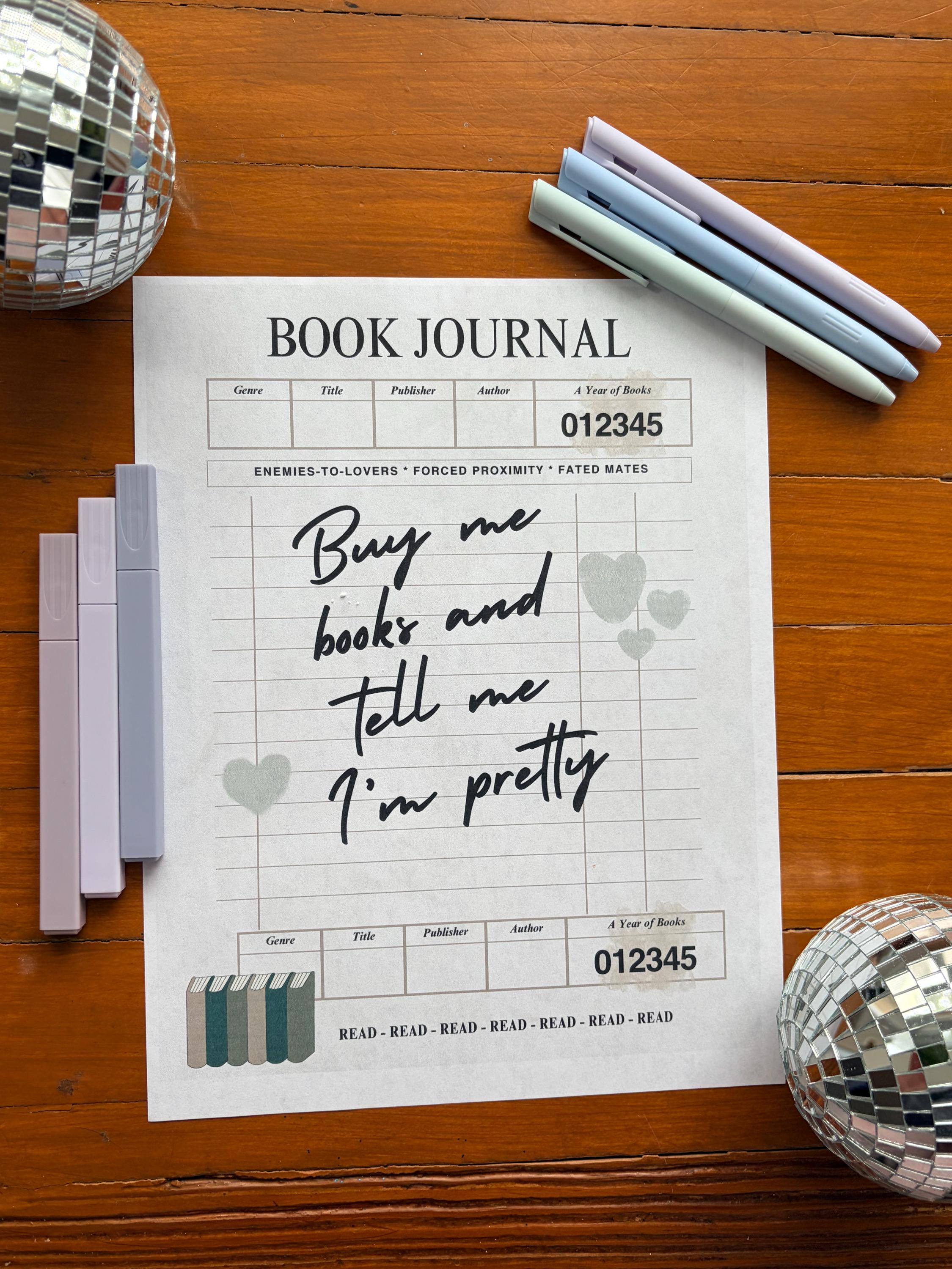 Printable Reading Journal | Book Tracker PDF | Booktok Aesthetic Book ...