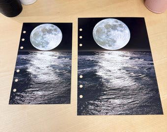 Moonrise Budget Binder Dashboard Insert: A5 A6 Cash Stuffing