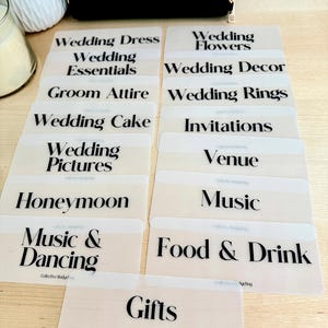 Wedding Budget Envelopes: Cash Stuffing, Laminated Vellum Dave Ramsey Method