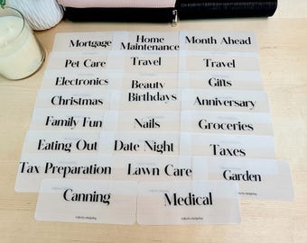 Cash Envelope Placeholders: Laminated Vellum  Budgeting Inserts