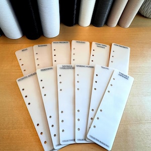 A6 Personal Size Budget Binder Bookmark: Laminated Vellum Peekaboo Tab, Planner Accessory