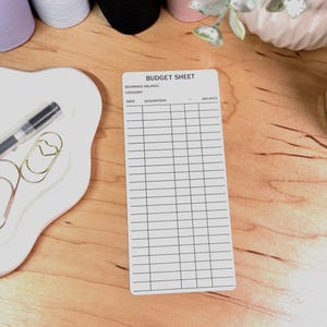 Budget Sheets – Cash Envelope Tracker Inserts | Minimalist Ledger for Cash Stuffing Binders