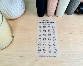 Dental Savings Challenge: Laminated Vellum Cash Tracker