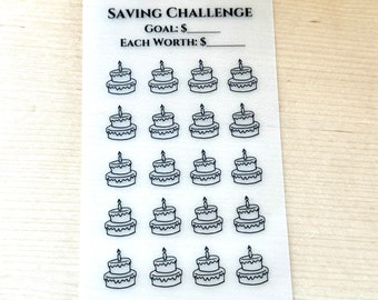 Birthday Savings Challenge: Laminated Vellum Cash Envelope Insert