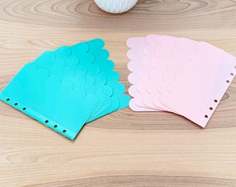 A6 Vellum Cash Envelopes: Scalloped Pastel Budget Binder Inserts