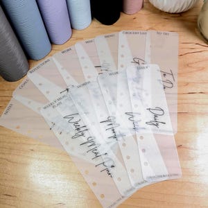 A5 A6 Planner Dividers | Vellum Frosted Matte Binder Tabs