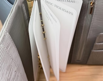 A5 A6 Budget Binder Dividers – Matte Vellum Holiday & Birthday Cash Stuffing Bookmark Tabs