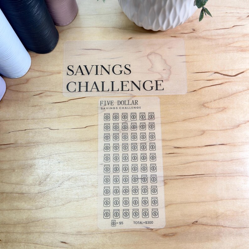 Savings Challenge Cards Set | A6 | Laminated Cash Stuffing Budget ...