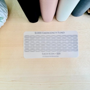 Laminated Savings Challenge Tracker, Cash Budgeting, Vellum Money Saving Tool