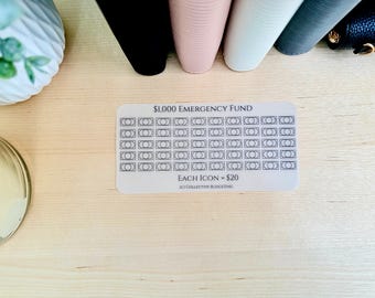 Laminated Savings Challenge Tracker, Cash Budgeting, Vellum Money Saving Tool