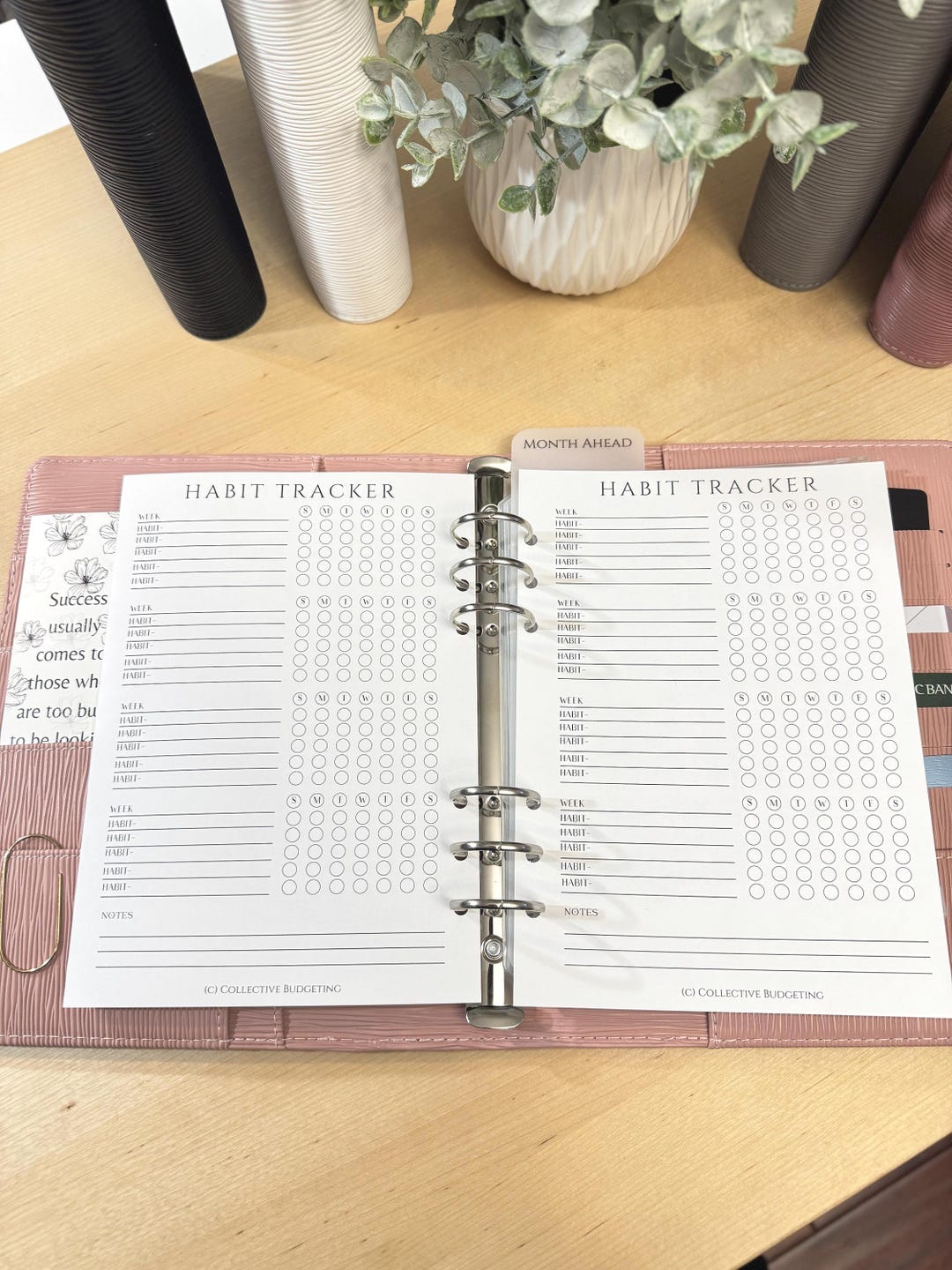 A5 Habit Tracker Insert: Budget Planner for Cash Stuffing Binders - Etsy